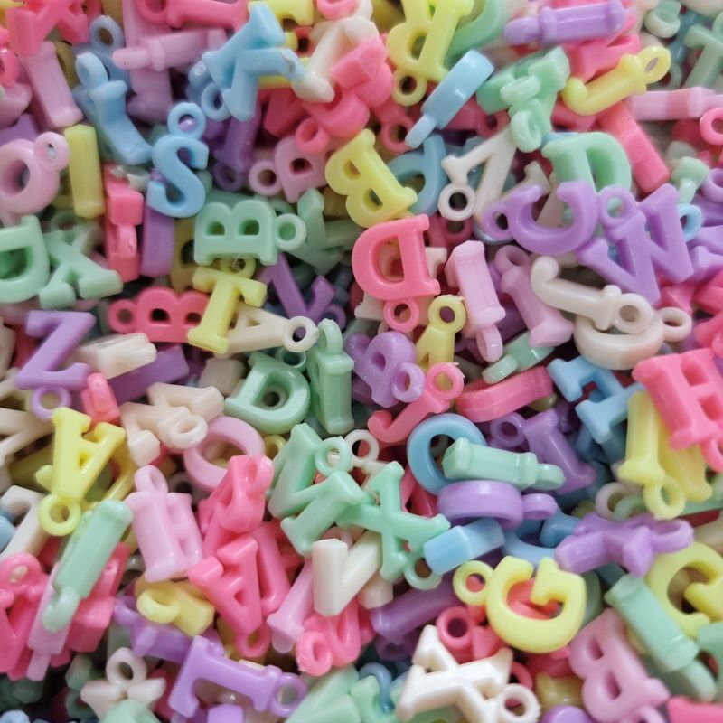 200 Letras Acrilico Colores Surtidas