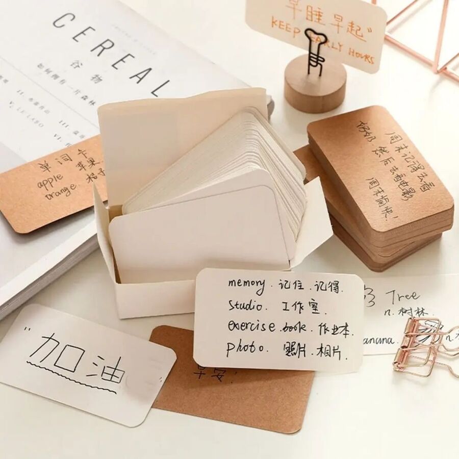 Caja 100 tarjetas para tags