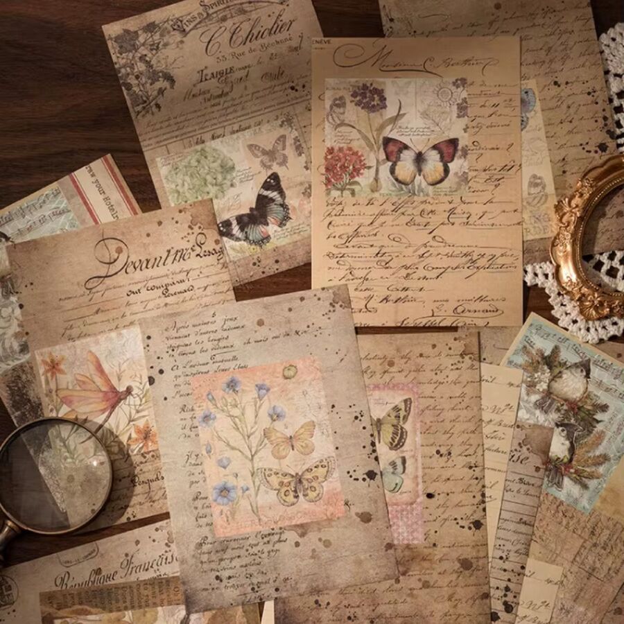 KIT PAPELES VINTAGE COLECCION TIME