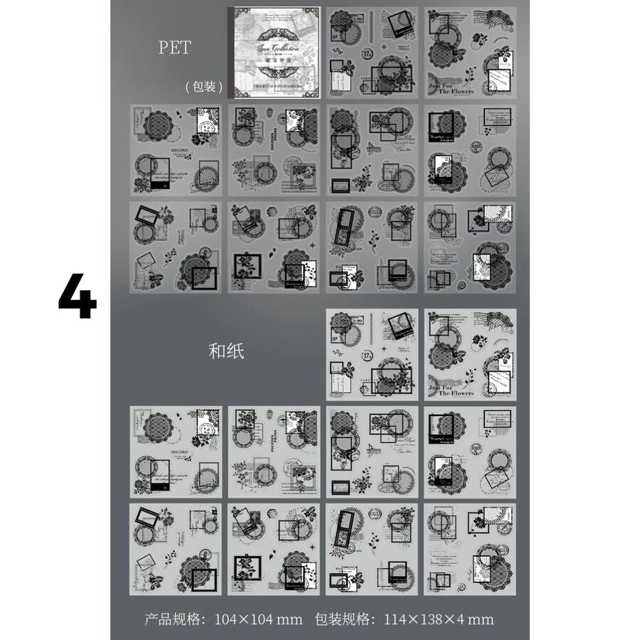 LIBRO STICKERS LACE COLECCION PET Y WASHI