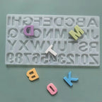 Molde Silicona De Letras Para Resina