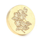 Sello Para Lacre Sin Mango Flor Hoja 02