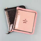 Estuche pvc glitter con hojas