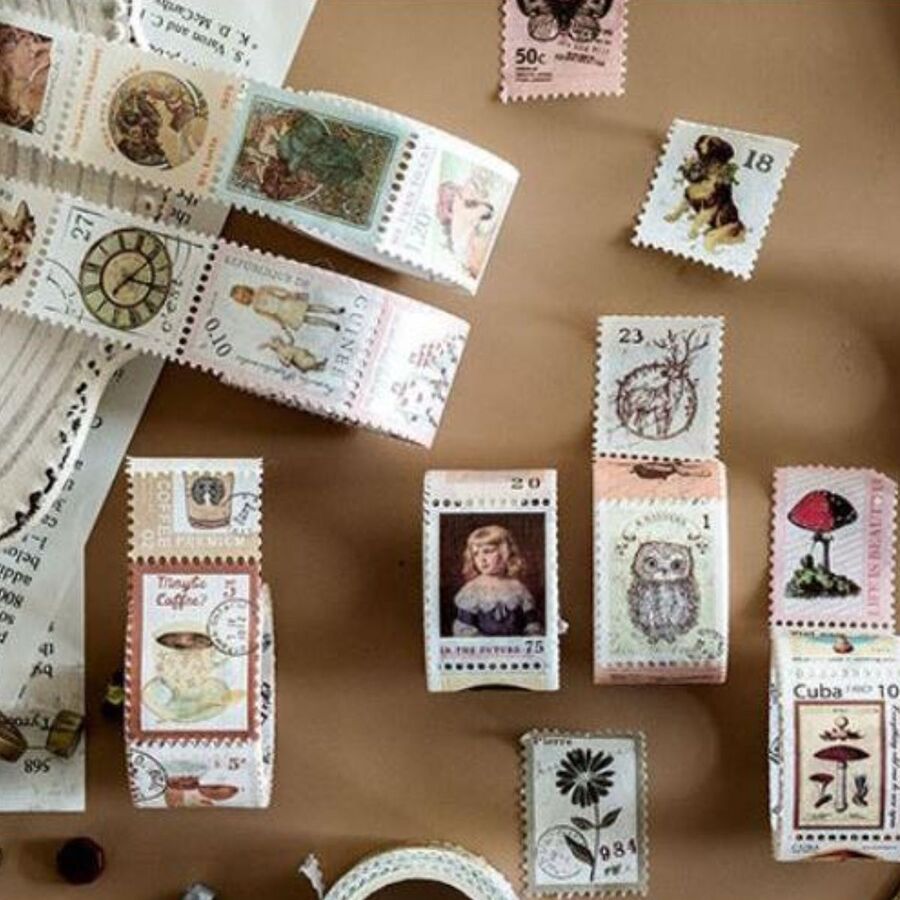 WASHI TAPE ESTAMPILLAS