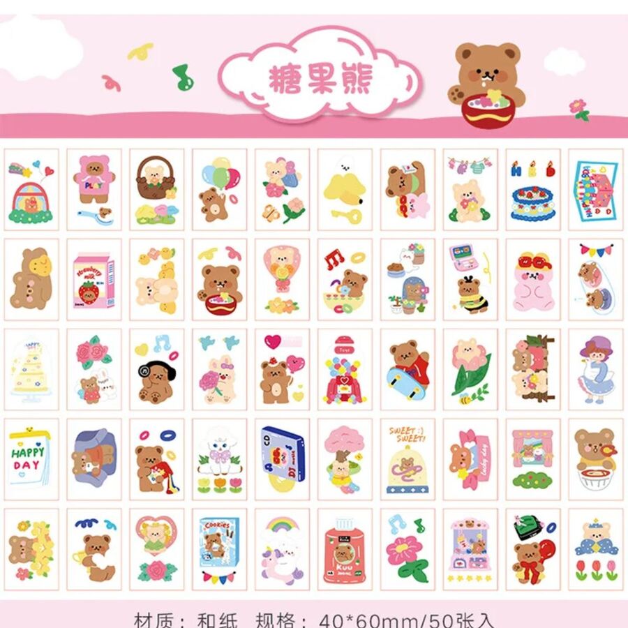 Mini libro pegatinas kawai 30580