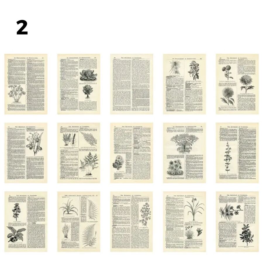 Set papeles vintage grandes