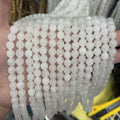 Tira Piedra Bolita 6mm - White Jade