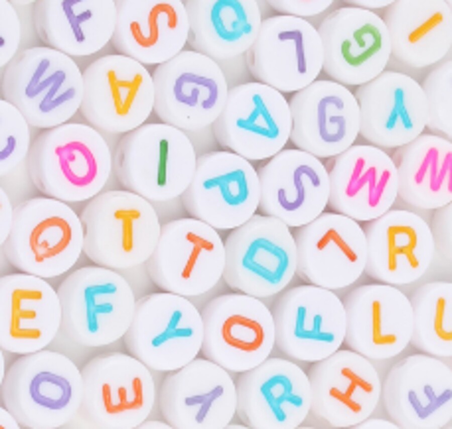 100 Letras blanco Colores