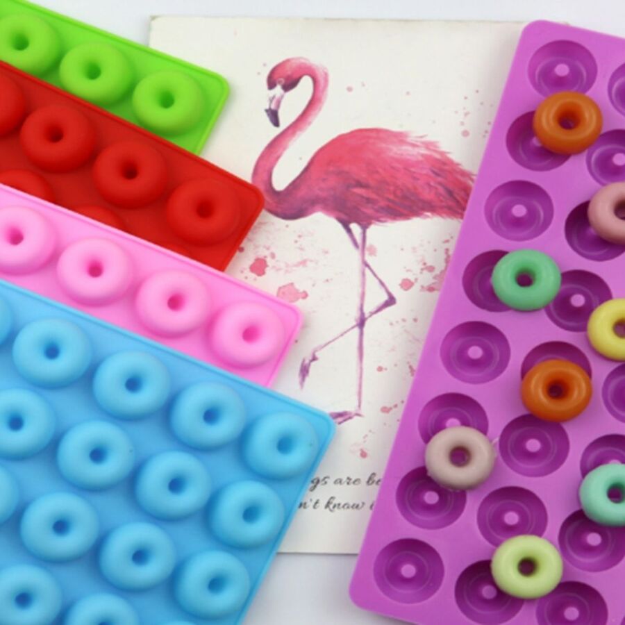 Molde de silicona mini donitas deco