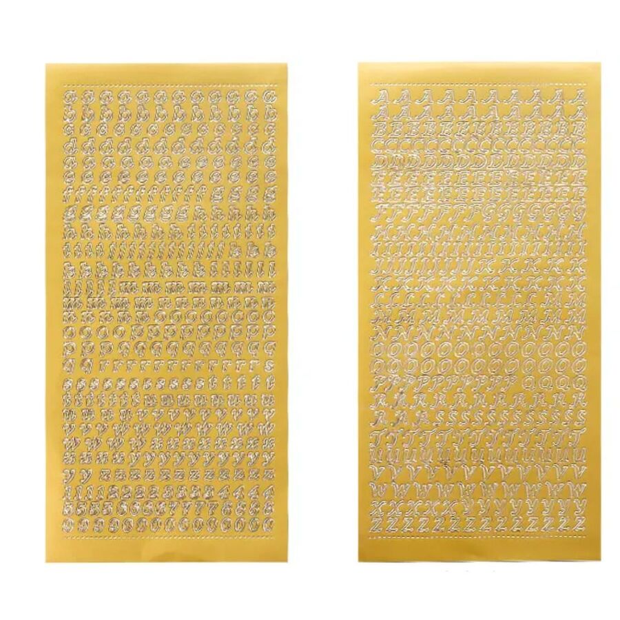 2 Planchas stickers letras