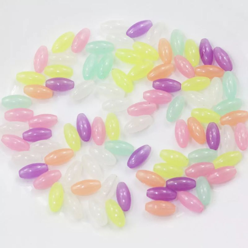 50g Cuentas Oval Surtidas Brillan Oscuridad