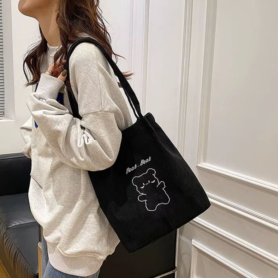 Bolso de mano de pana de moda EXCLUSIVO WEB