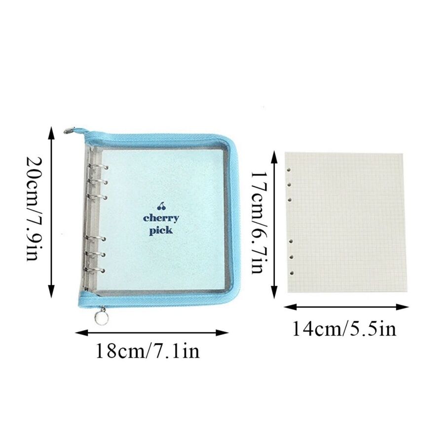 Estuche pvc glitter con hojas