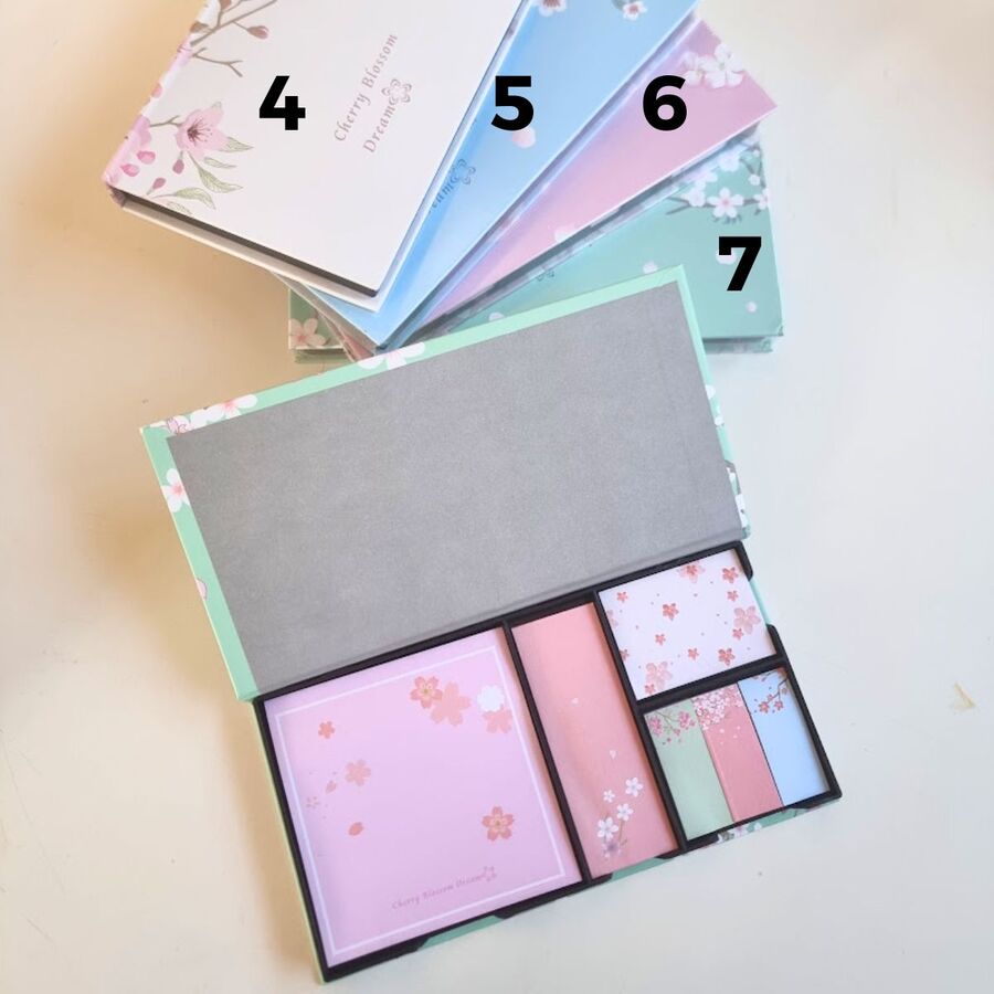 Caja notas adhesivas diseños