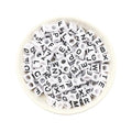 100 Letras Cuadradas Blanco negro