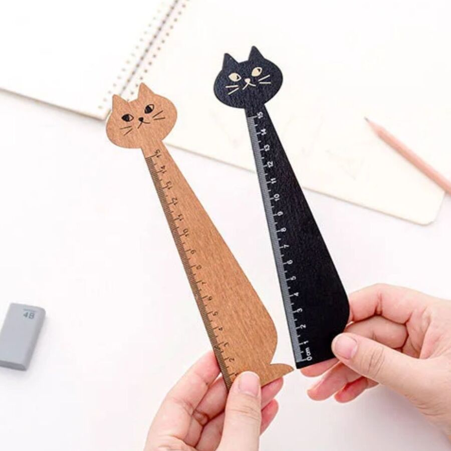Reglas de madera con forma de gato 30301