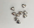 100 Corazon plateado acrilico 9*8mm