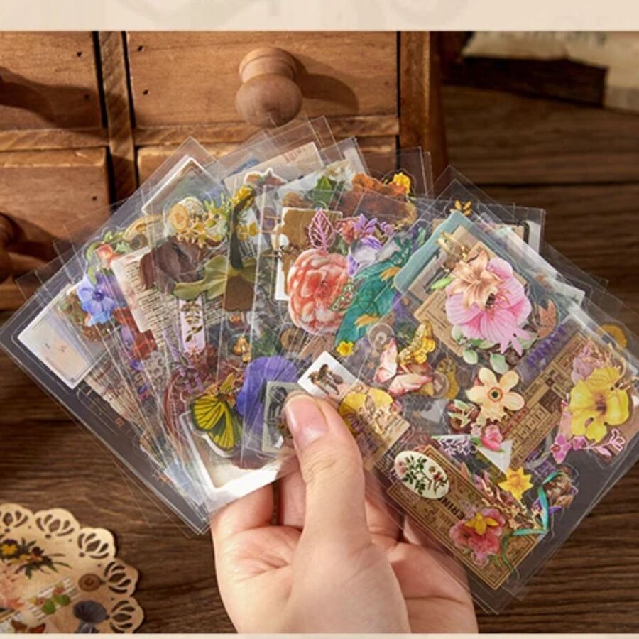 Caja grande pegatinas pet mariposas