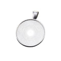 10 Colgantes Para Resina O Cabujon Redondo Color Rhodium.