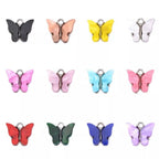 10 Dijes mariposas plateadas