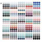 Caja de pegatinas de puntitos de acuarela