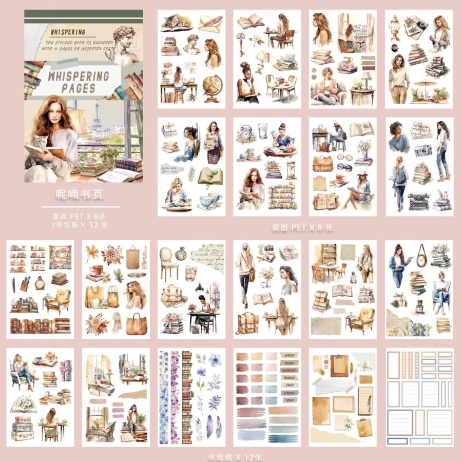 LIBRO STICKERS WHISPERING PAGES