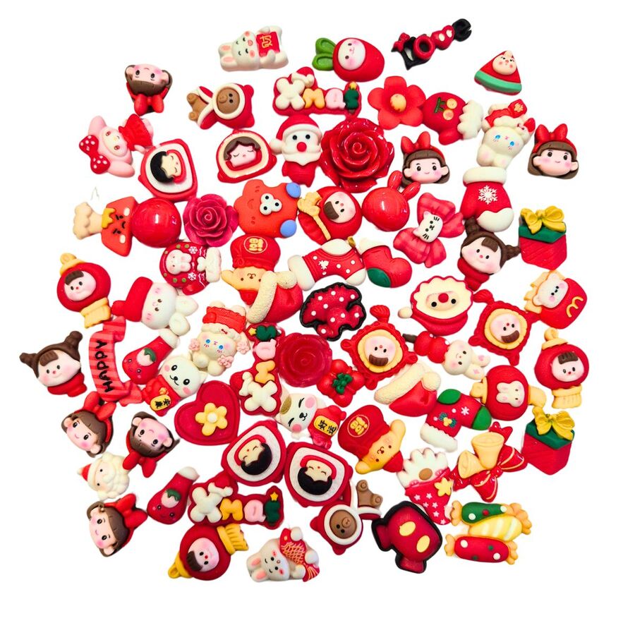 CHARMS PACKS ROJOS 70 UNIDADES