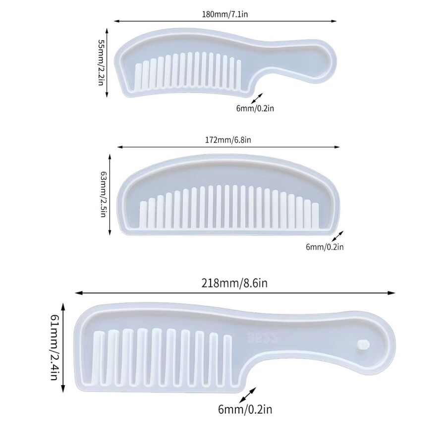 Set de Moldes de silicona peines y peineta