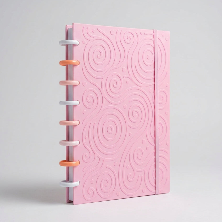 Libreta A5 con Tapa de Ondas en Relieve
