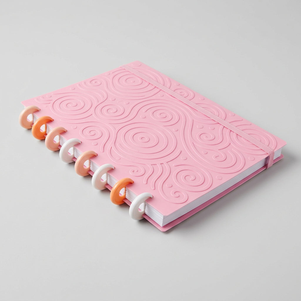 Libreta A5 con Tapa de Ondas en Relieve