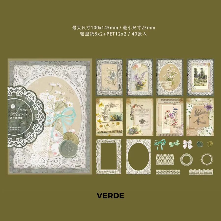 Kit varios pegatinas y papeles