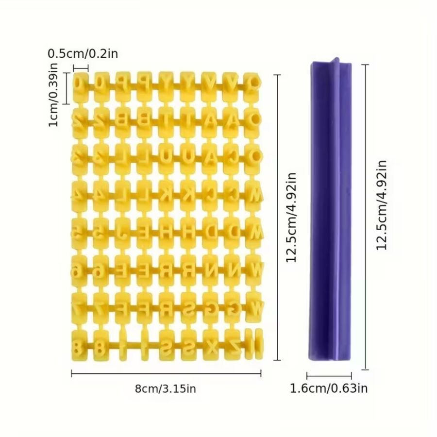 Herramienta texturizador letras para masas fondant