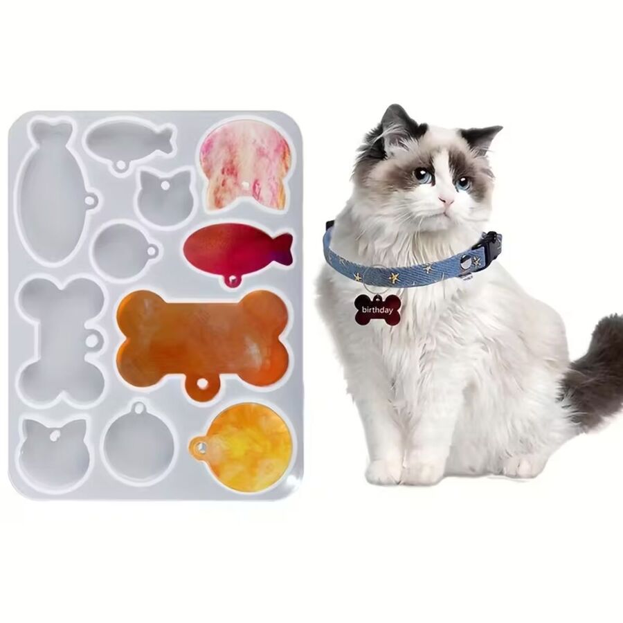 Molde de silicona llaveros gatitos