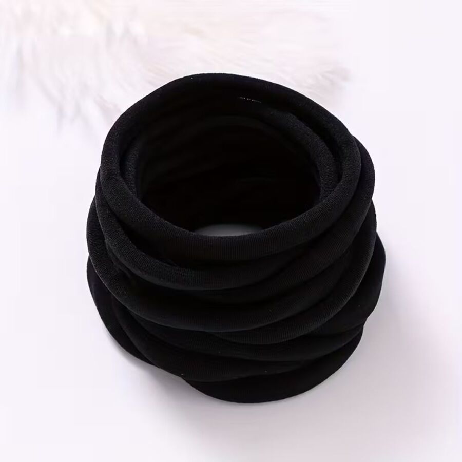 10 Diademas Microfibra Negro