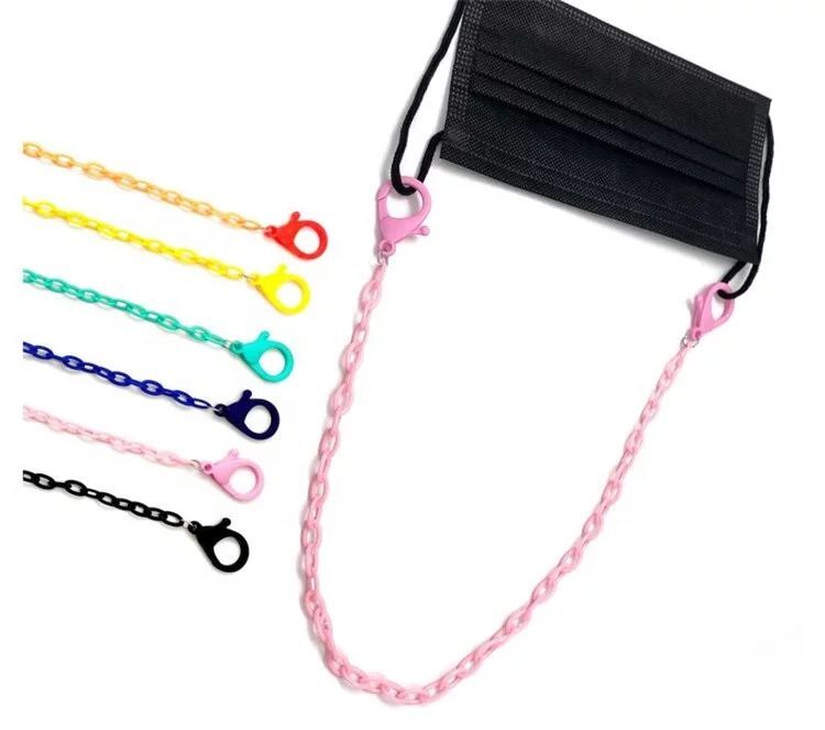 1 Correa Tapaboca Cadena Plástico Con Enganche