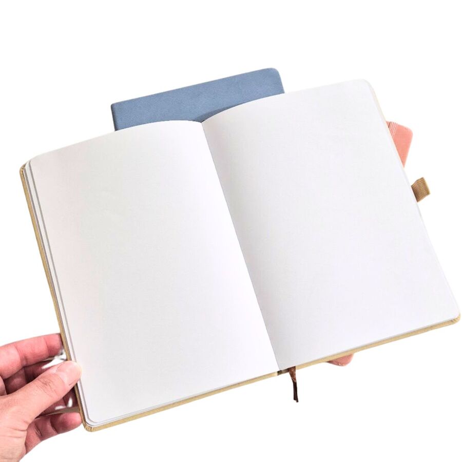 CUADERNO HOJA LISA TAPA PU CON ELASTICO