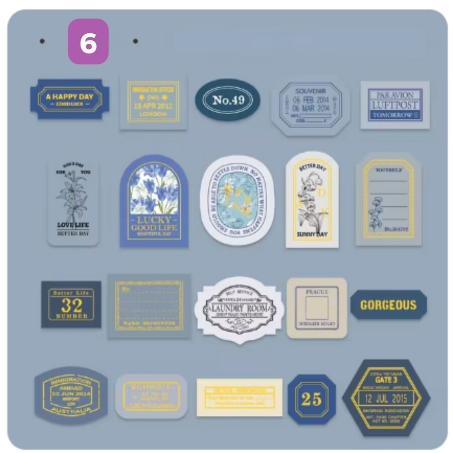 CAJA STICKER VINTAGE