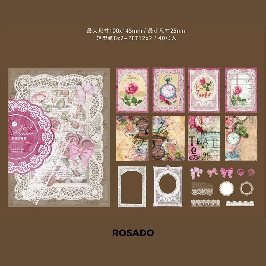 Kit varios pegatinas y papeles