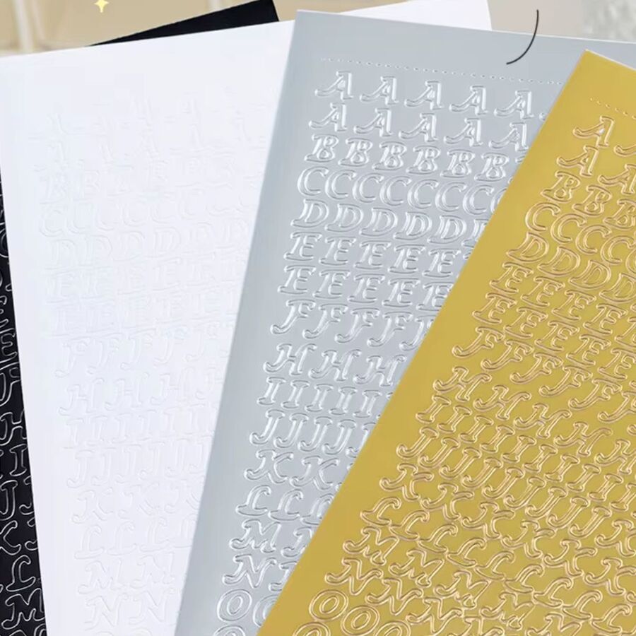 Plancha stickers de letras mayusculas