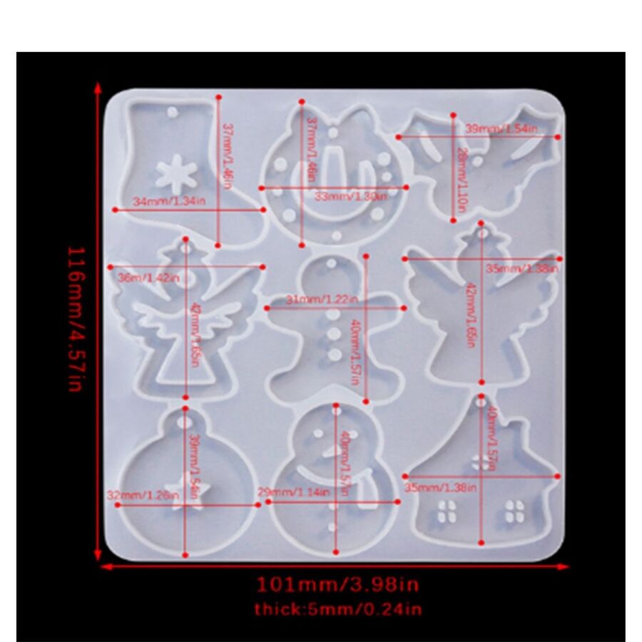 Molde de silicona navidad