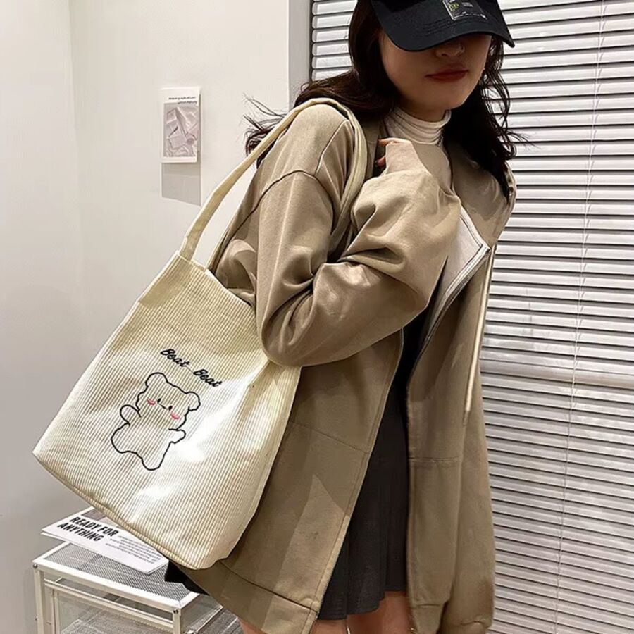 Bolso de mano de pana de moda EXCLUSIVO WEB