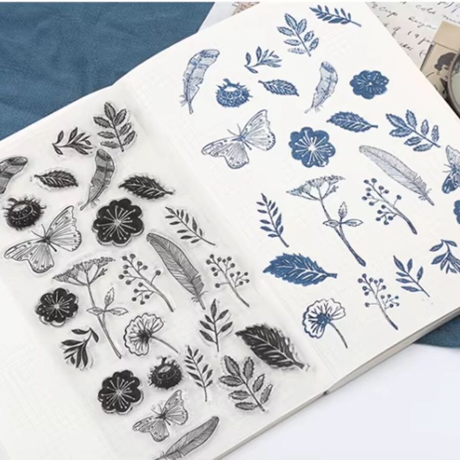 SELLO DE SILICONA MIX FLORES RAMAS