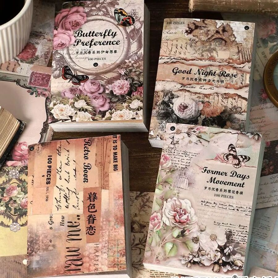 Libro de papeles decorados coleccion florales