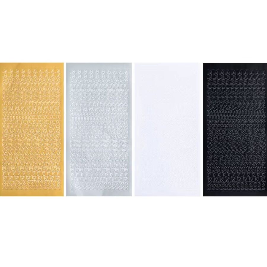 Plancha stickers de letras mayusculas