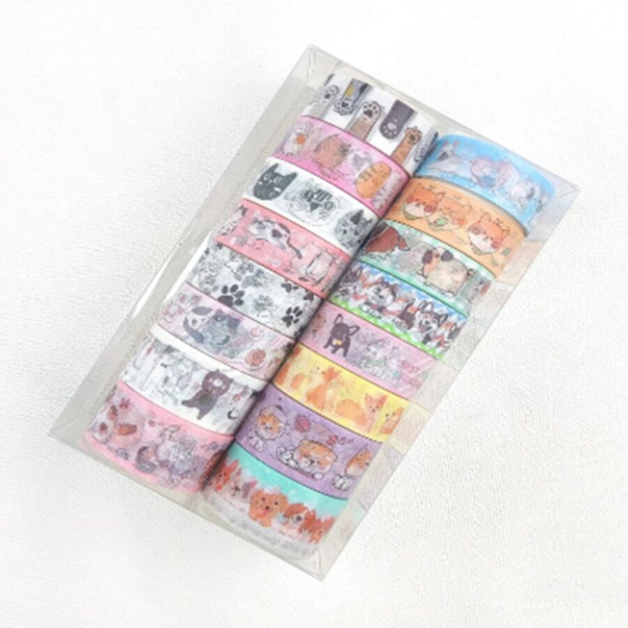 CAJA Washi GATITOS Y PERRITOS