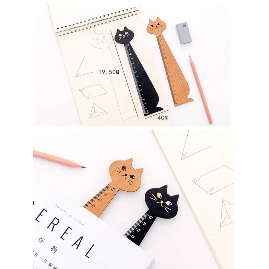 Reglas de madera con forma de gato 30301