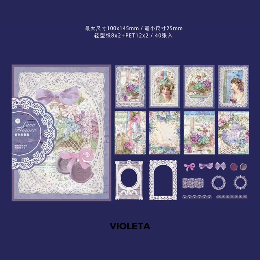 Kit varios pegatinas y papeles