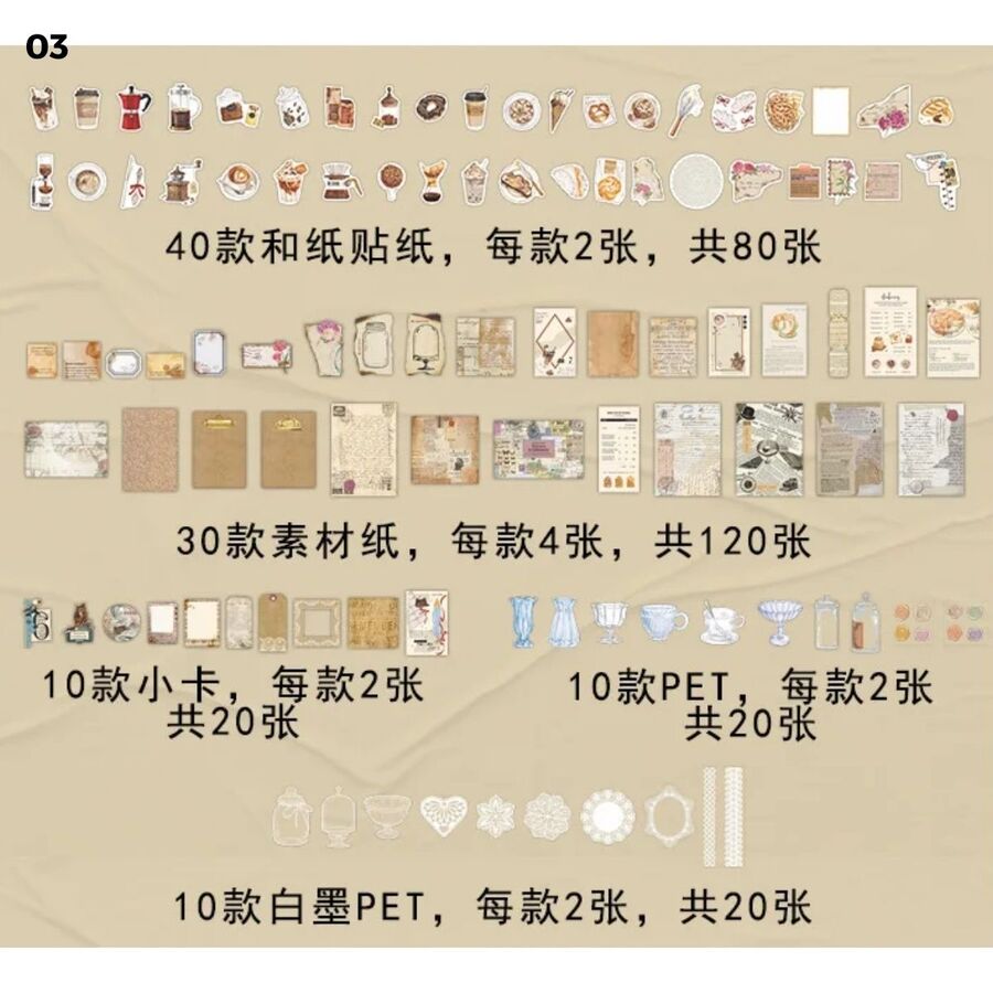 Pack stickers, papel y pet 30236