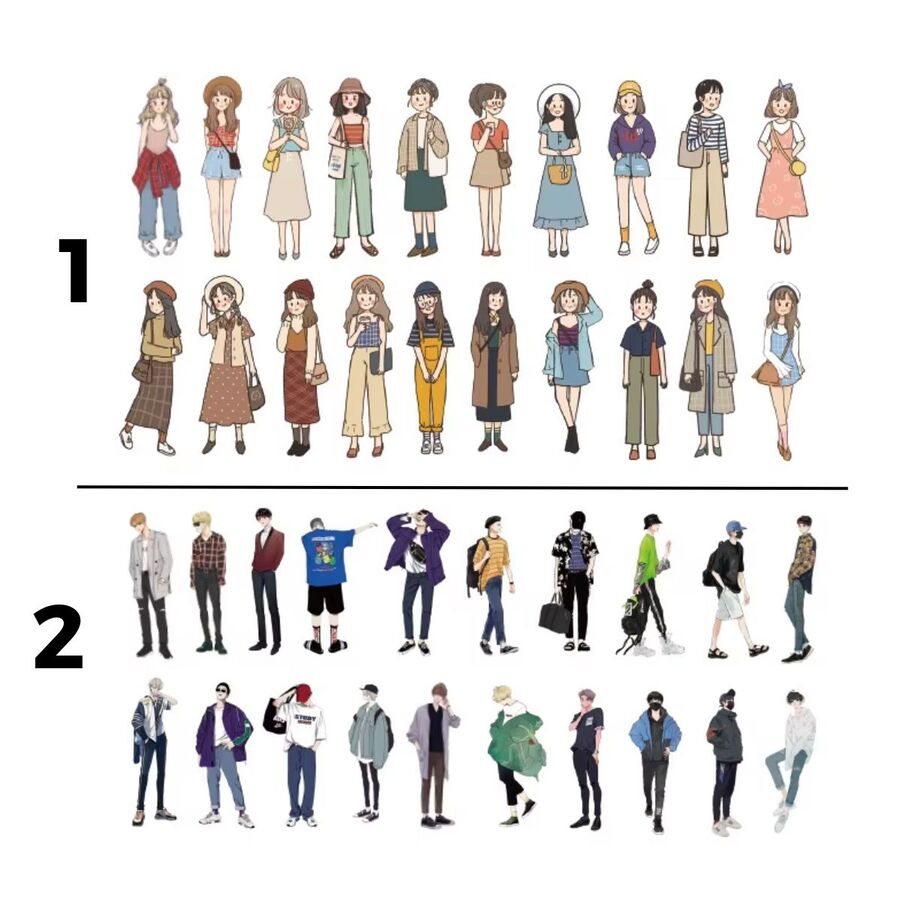 STICKERS CHICAS PEGATINAS