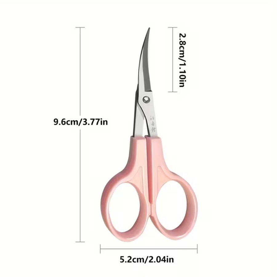 Tijera Rosada Curva para bordados